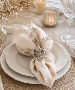 Elegante Serviettenringe (6er-Set) im „Fleur di Lis“-Design – Sylter Tischkultur mit Küstenflair